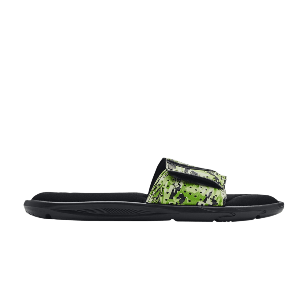 Кроссовки Under Armour Ignite 6 Graphic Strap Slide 'Black Green Citrine Camo'