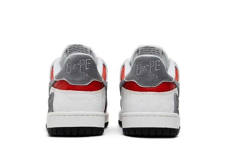 Кроссовки BAPE Sk8 Sta 'White Red'