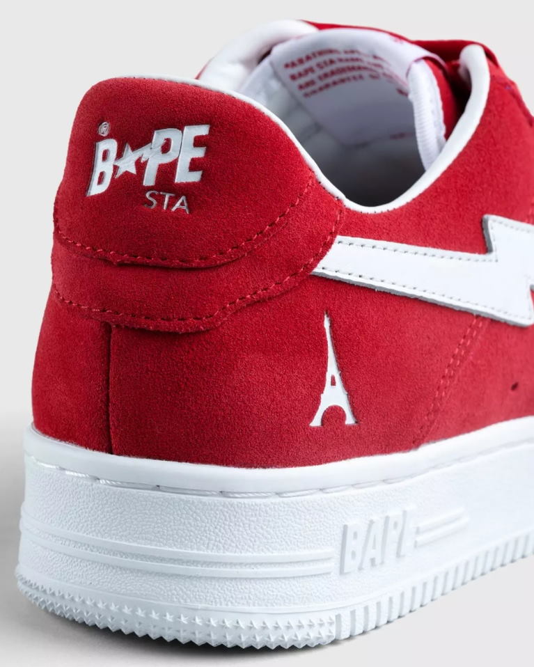 Кроссовки Highsnobiety x A Bathing Ape Bapesta Not In Paris Pack – Red