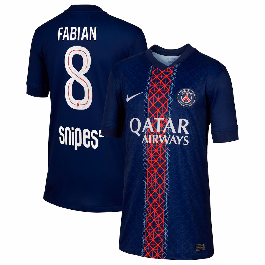 Детская Футбольная форма PSG Nike Home Stadium Shirt 2025-26 - Fabian 8