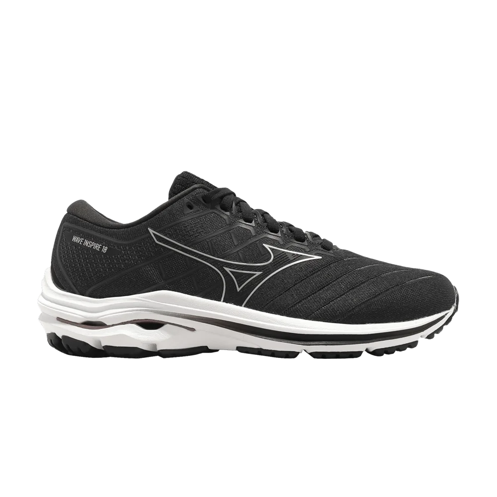 Кроссовки Mizuno Wmns Wave Inspire 18 Wide 'Black White'