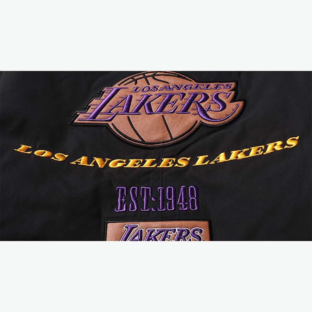 Пуховик 2020 Los Angeles Lakers Black Down Jacket Unisex