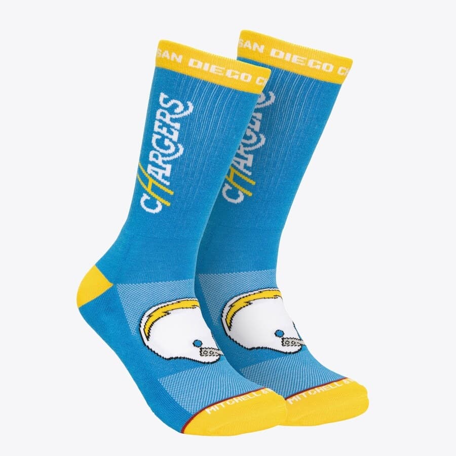 Спортивные носки Mitchell & Ness Powder Blue San Diego Chargers Kick Off Crew Socks