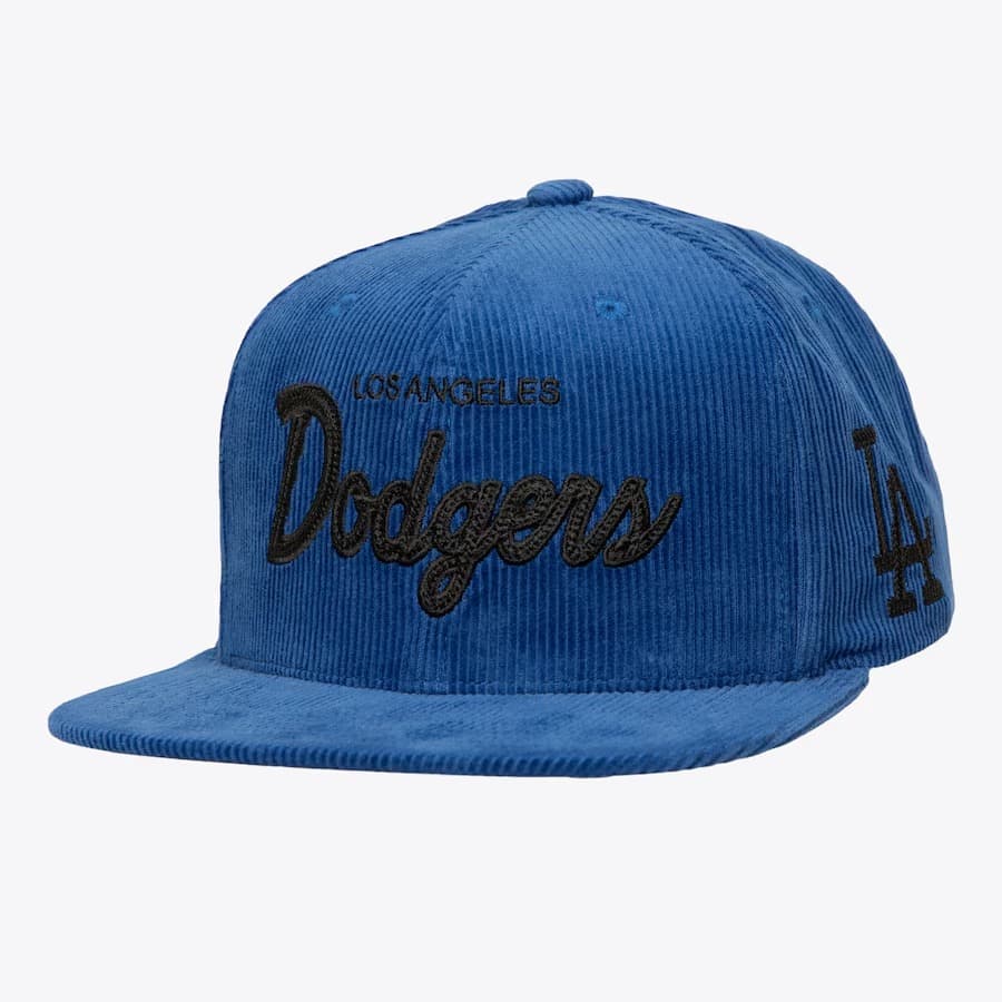 Бейсболка Mitchell & Ness Royal Los Angeles Dodgers Corduroy Snapback Hat
