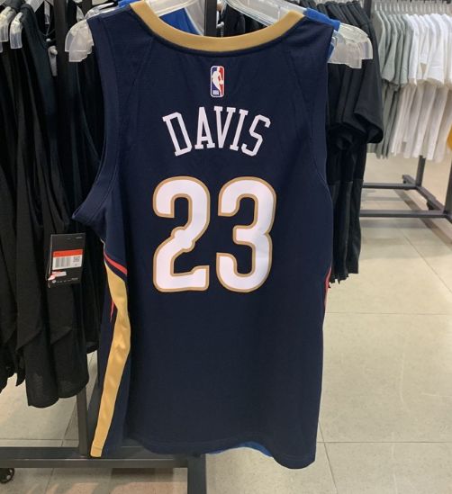 Баскетбольная джерси 2017-18 Anthony Davis Pelicans #23 Icon Navy