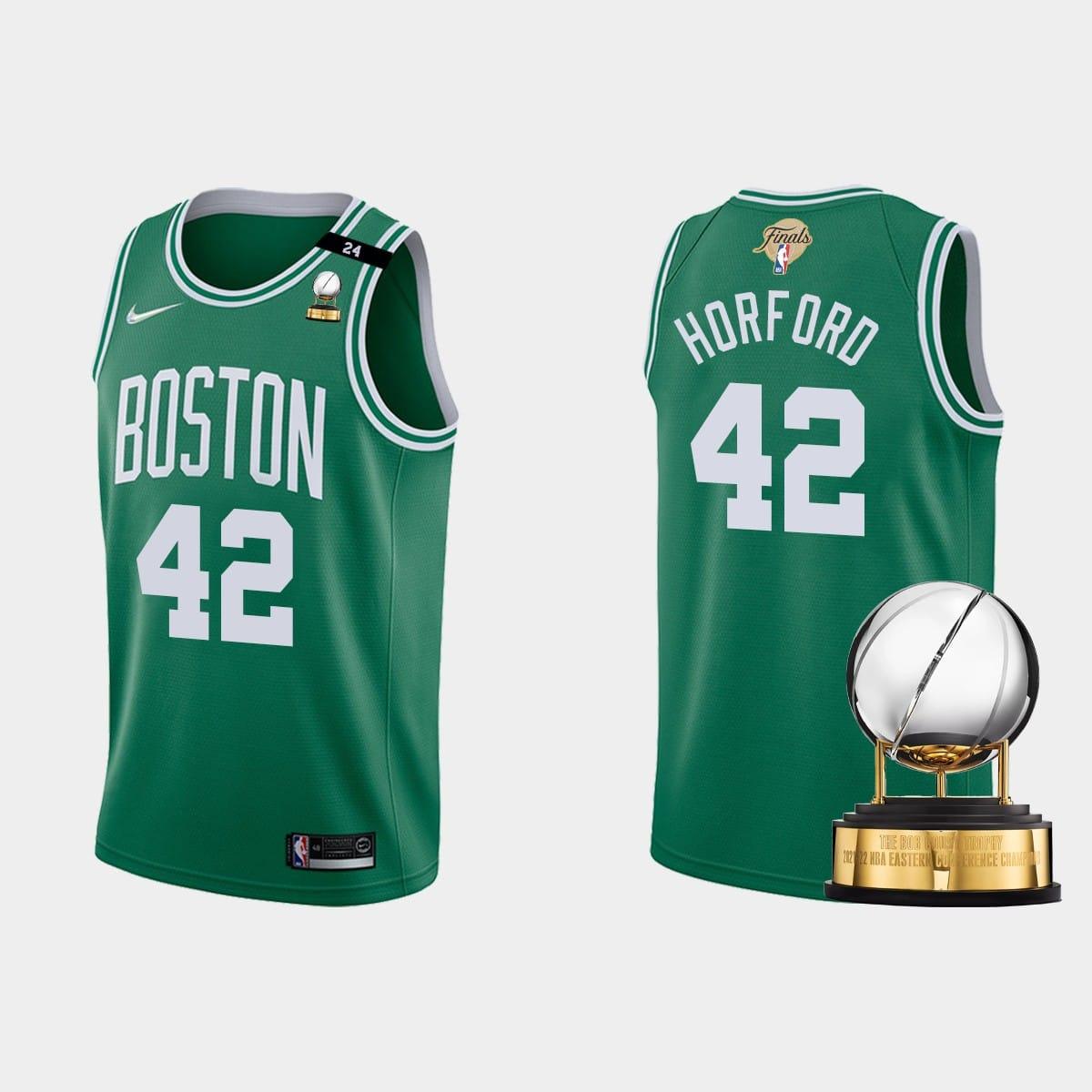 Баскетбольная джерси 2022 Eastern Conference Champions Boston Celtics #42 Al Horford Kelly Green Icon Jersey