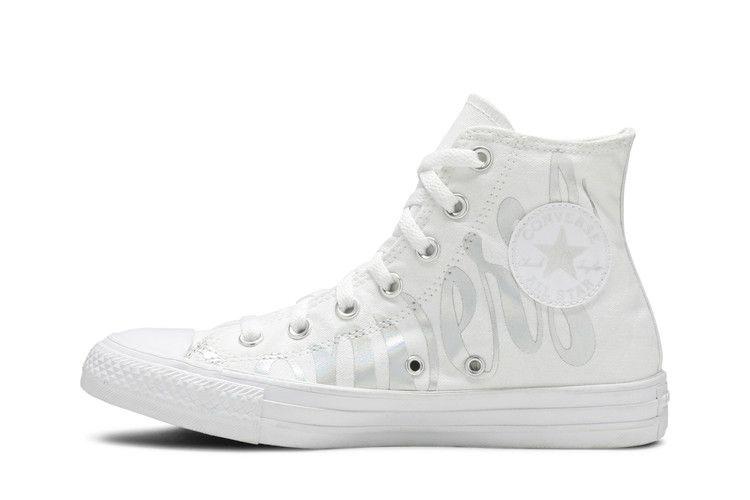 Кроссовки Converse Wmns Chuck Taylor All Star High 'Metallic Script Logo - White'