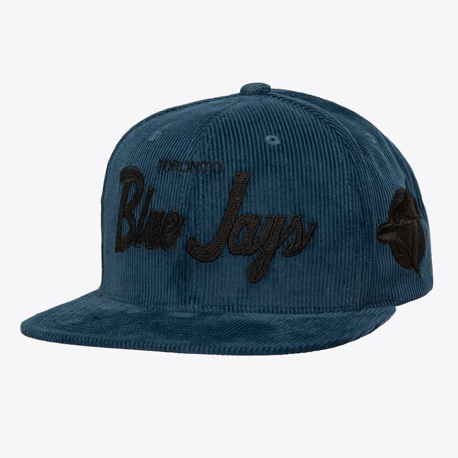 Бейсболка Mitchell & Ness Navy Toronto Blue Jays Cooperstown Collection Corduroy Snapback Hat