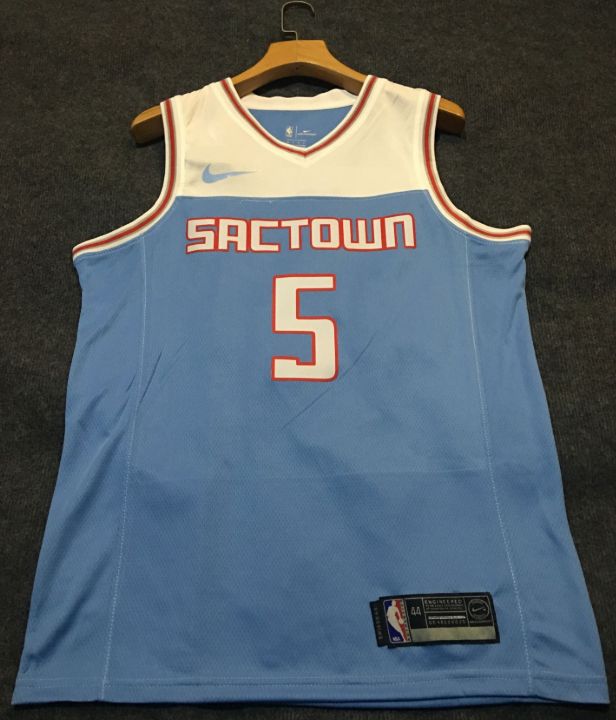Баскетбольная джерси 2018-19 De’Aaron Fox Kings #5 City Blue