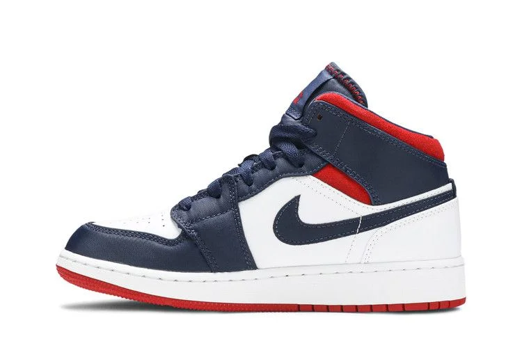 Кроссовки Air Jordan 1 Mid GS 'USA Olympic'