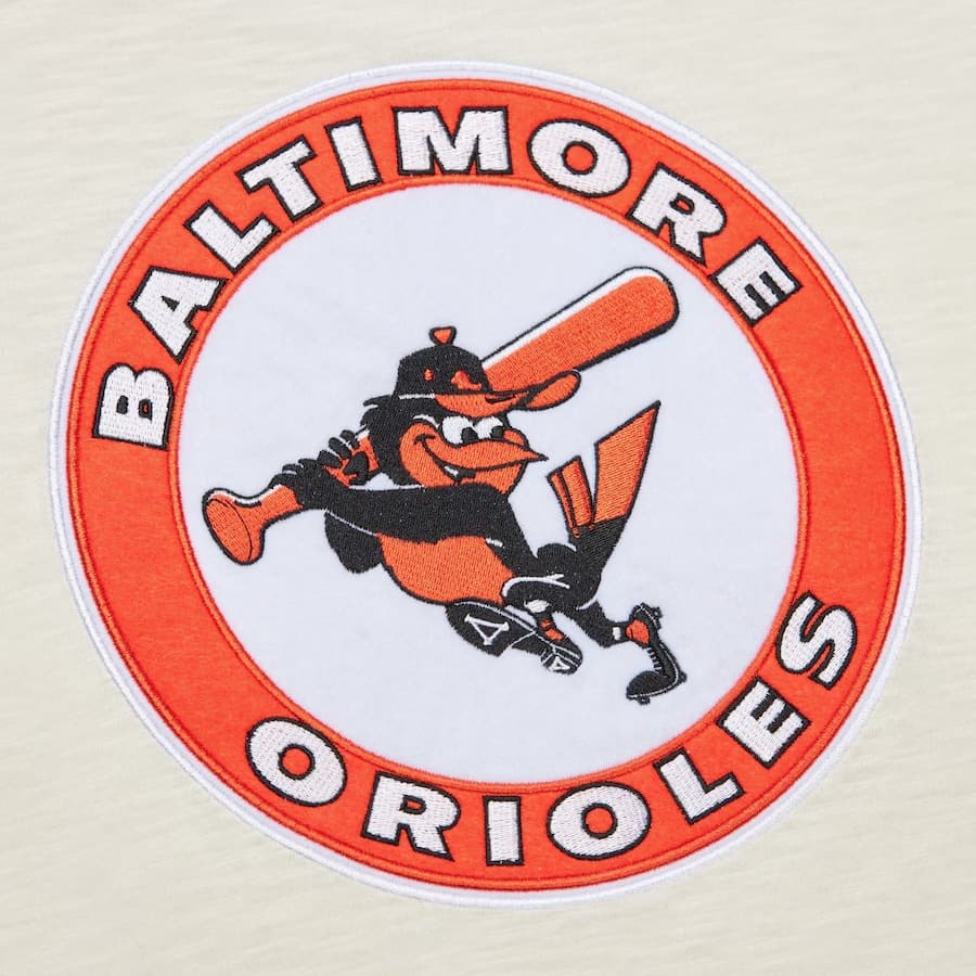 Футболка Mitchell & Ness Cream Baltimore Orioles Heritage Vintage Slub T-Shirt