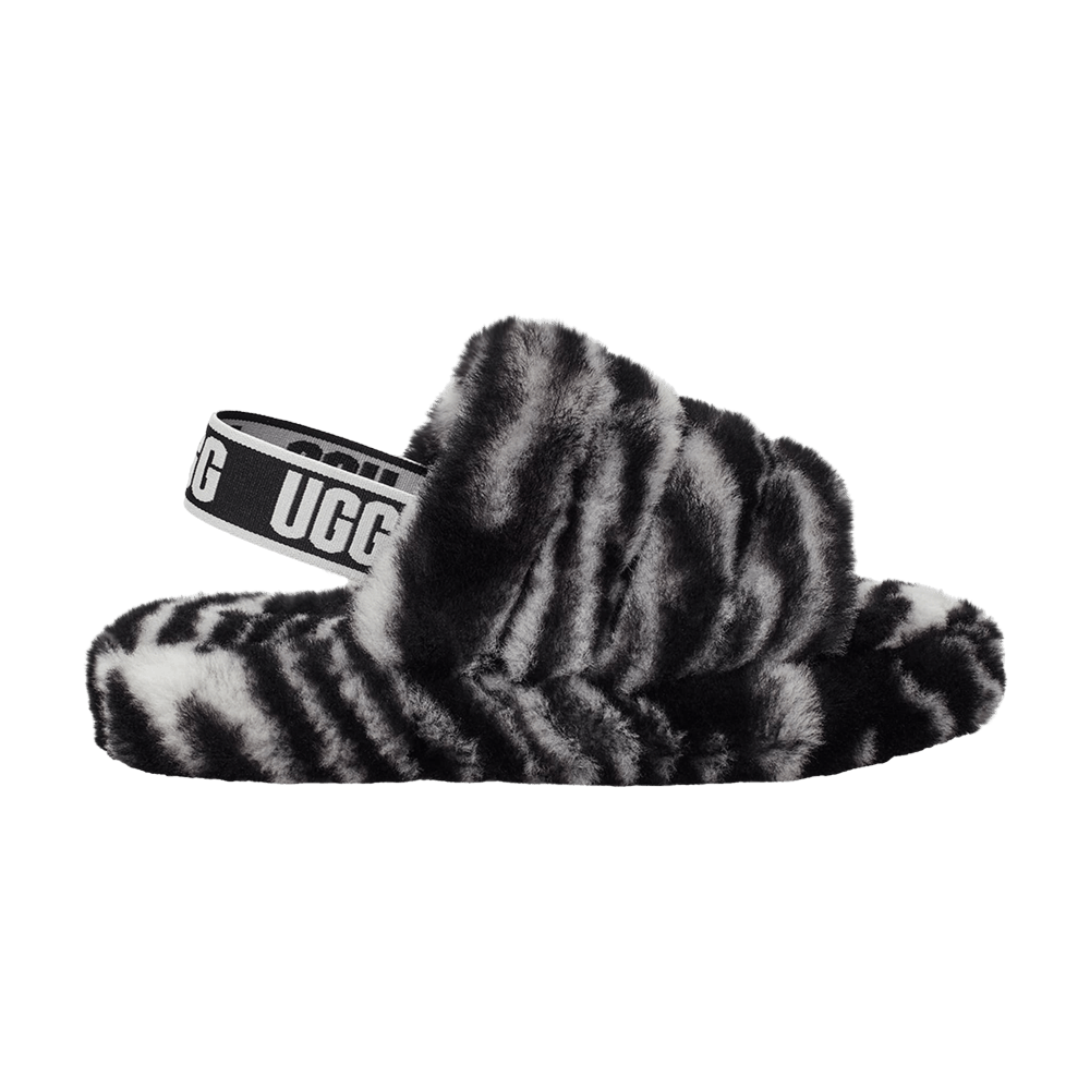 Кроссовки UGG Fluff Yeah Slide Kids 'Zebra'