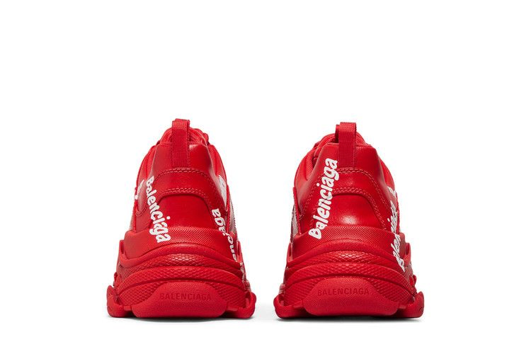 Кроссовки Balenciaga Triple S Sneaker 'Allover Logo - Tomato Red'