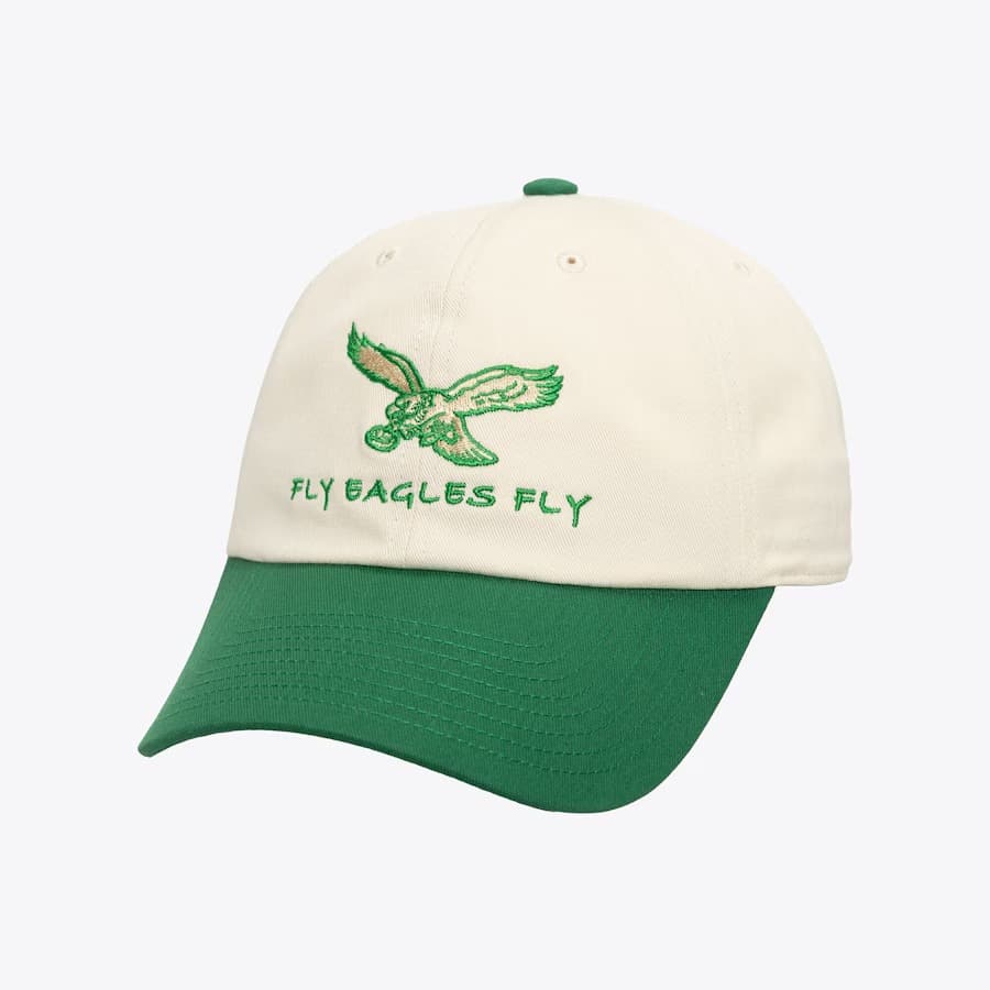 Бейсболка Mitchell & Ness Cream Philadelphia Eagles Fly Adjustable Hat