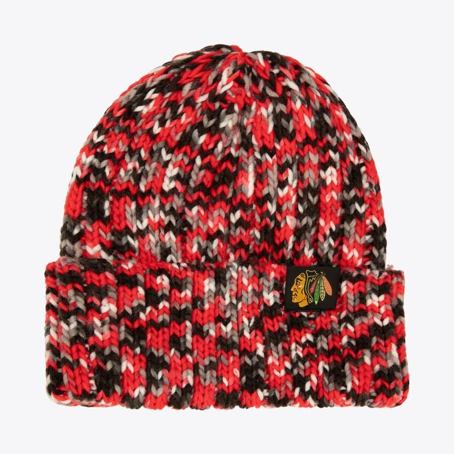 Шапка Mitchell & Ness Black Chicago Blackhawks GMA Cuffed Knit Hat
