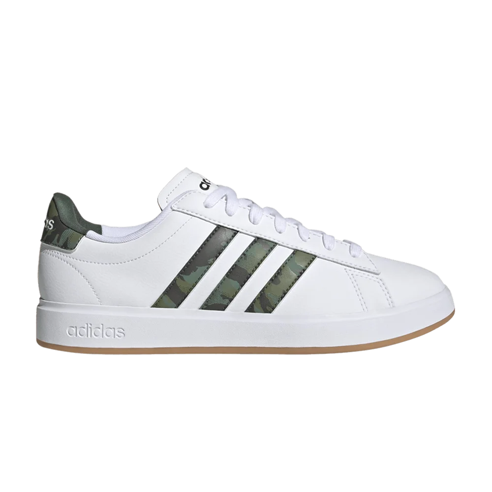 Кроссовки Adidas Grand Court 'White Camo Gum'