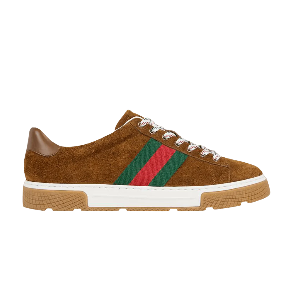 Krossovki-Gucci-Ace-Sneaker-Brown-Suede