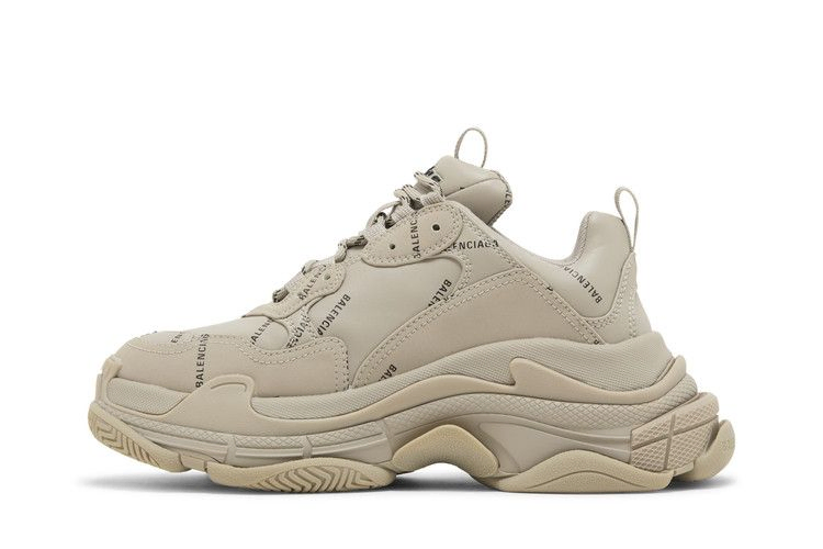 Кроссовки Balenciaga Wmns Triple S Sneaker 'All Over Logo - Beige'