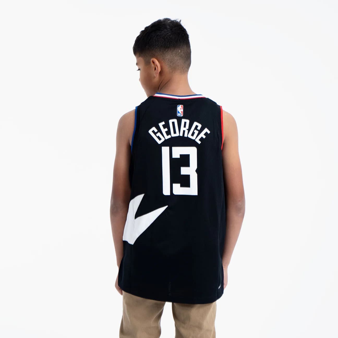 2022-23-Los-Angeles-Clippers-Paul-George-13-Youth-Swingman-Statement-Edition-Black-Jersey-2