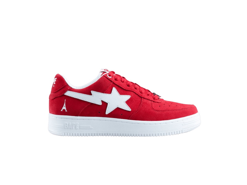 Кроссовки Highsnobiety x A Bathing Ape Bapesta Not In Paris Pack – Red