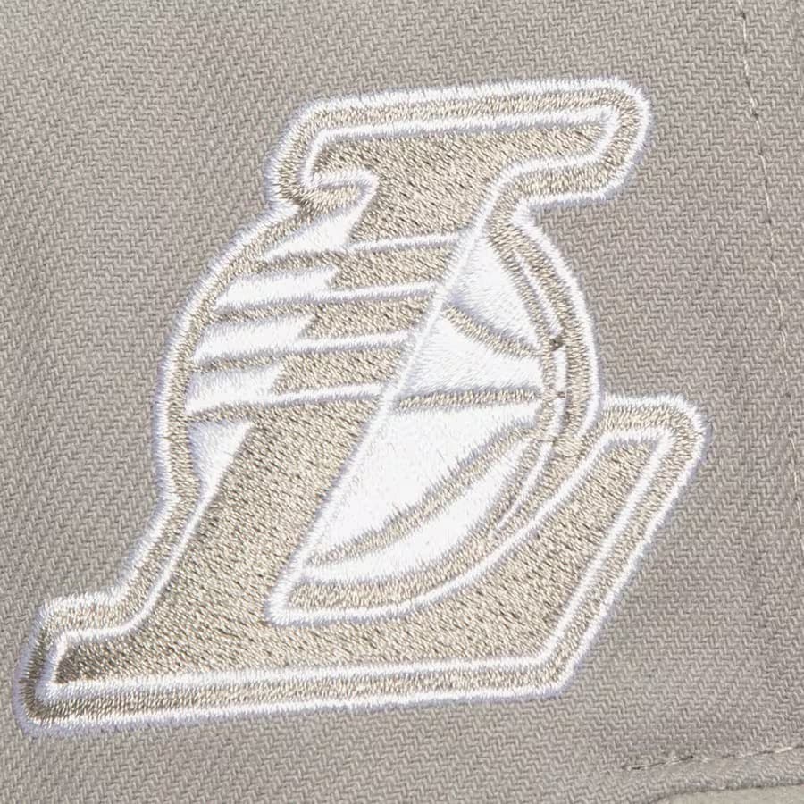 Mitchell-Ness-Gray-Los-Angeles-Lakers-Team-Logo-Snapback-Hat-2