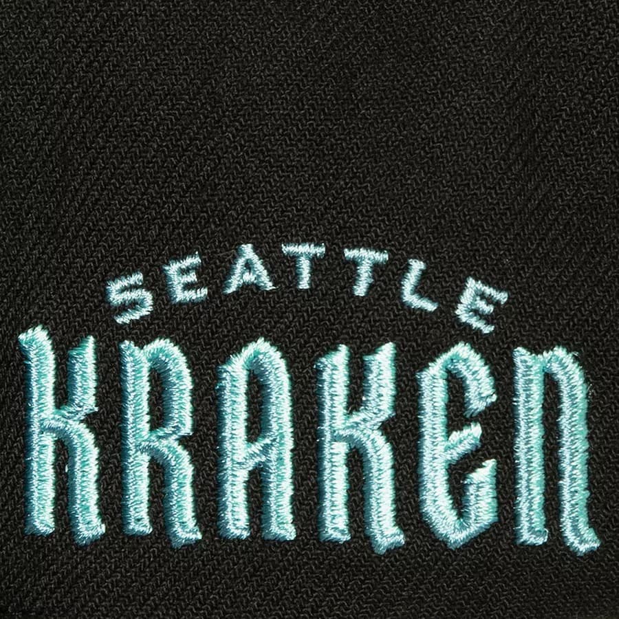 Бейсболка Mitchell & Ness Black Seattle Kraken Icon Grail Pro Snapback Hat