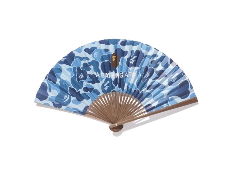 BAPE-ABC-Japanese-Folding-Fan-Blue