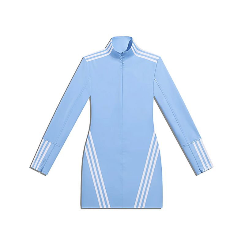 adidas-Ivy-Park-12-Zip-Latex-Dress-Light-BlueWhite