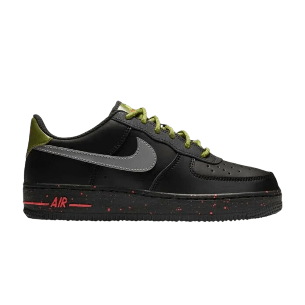 Krossovki-Nike-Air-Force-1-Low-GS-Black-Asparagus