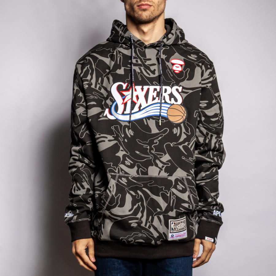 Aape-x-Mitchell-Ness-Philadelphia-76ers-Hoodie-Black-3