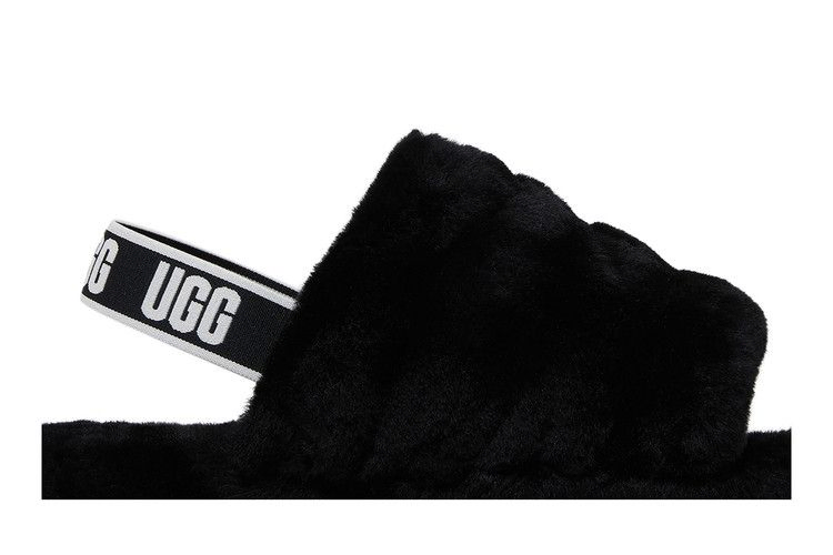 Кроссовки UGG Fluff Yeah Slide Kids 'Black'