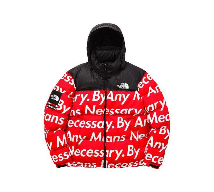 Куртка Supreme x The North Face By Any Means Nuptse Jacket Red