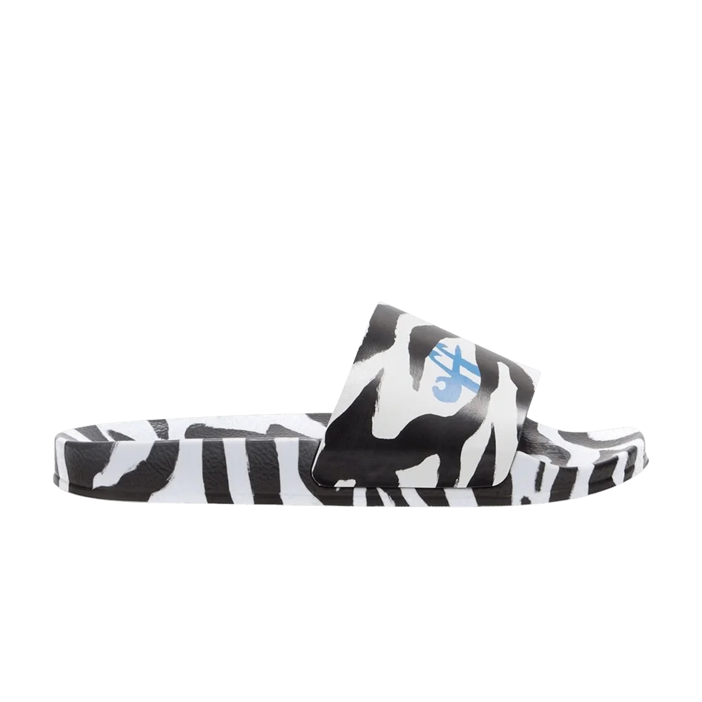Кроссовки Off-White Wmns Pool Sliders 'Zebra'