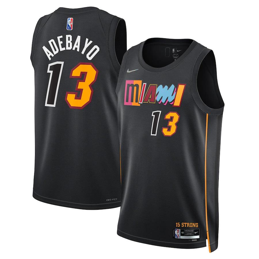 Баскетбольная джерси 2021-22 Miami Heat #13 Bam Adebayo City Edition Swingman Jersey