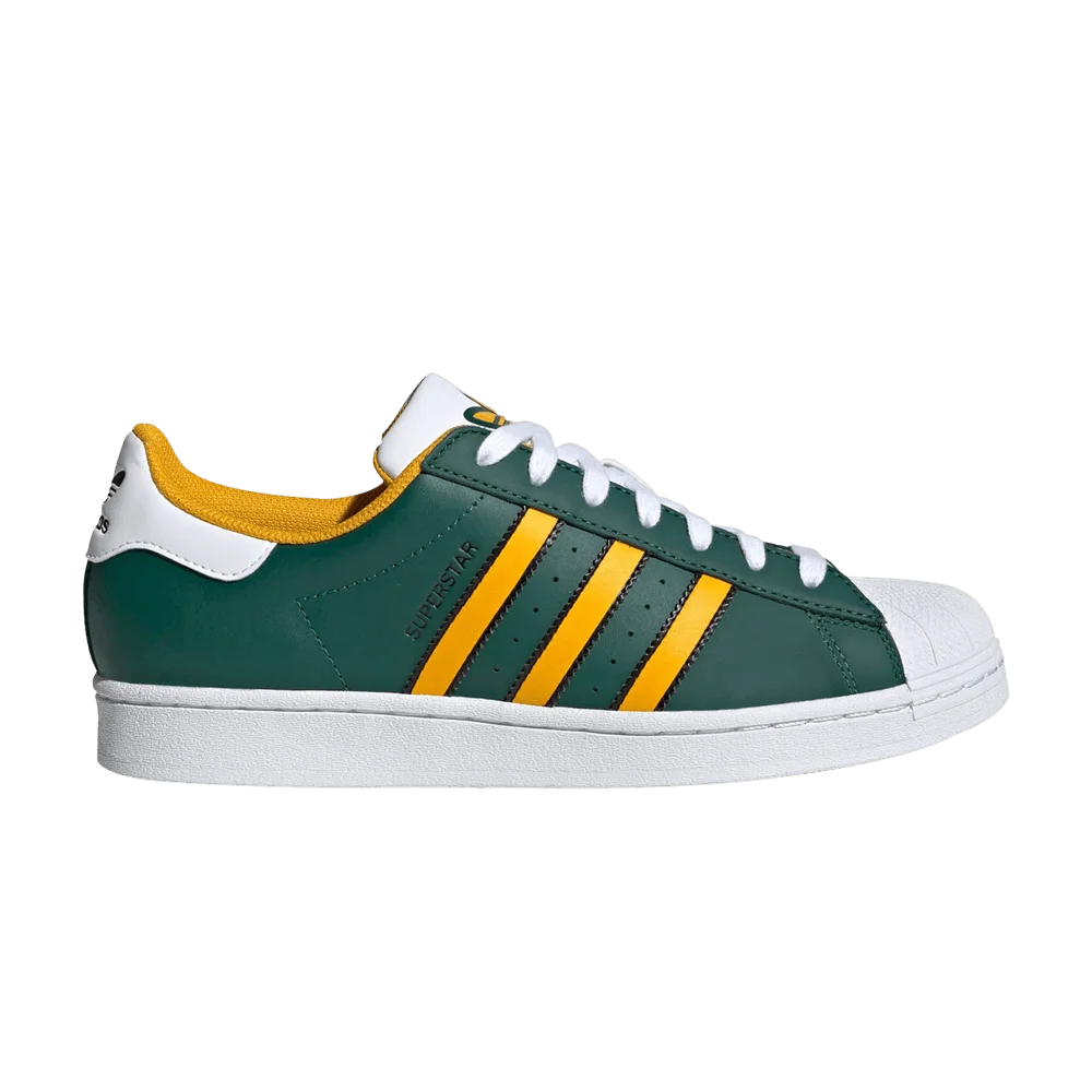 Кроссовки Adidas Superstar 'Collegiate Green Crew Yellow'