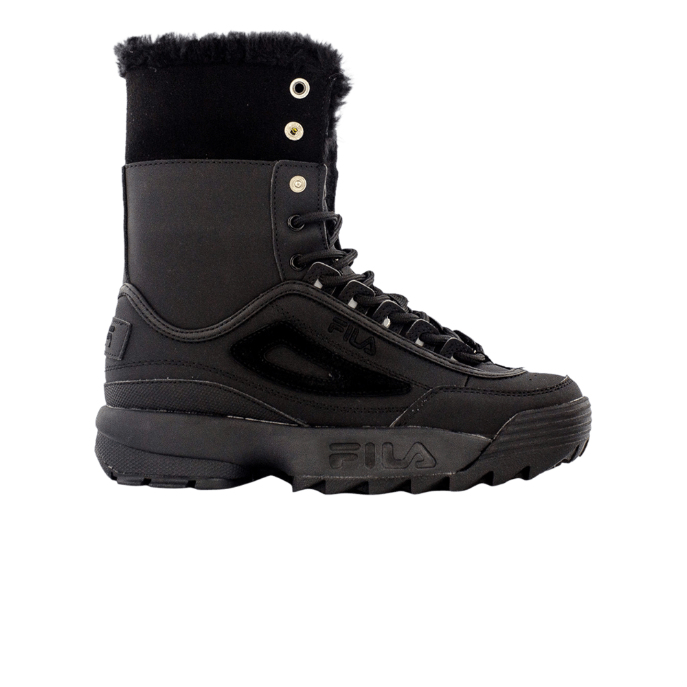 Fila Wmns Disruptor Shearling Boot 'Triple Black'