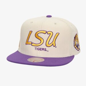 Mitchell-Ness-Cream-Purple-LSU-Tigers-Just-Don-Snapback-Hat-300x300