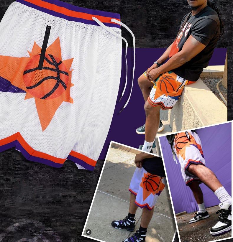 Баскетбольные шорты Ehot Phoenix Suns White Shorts