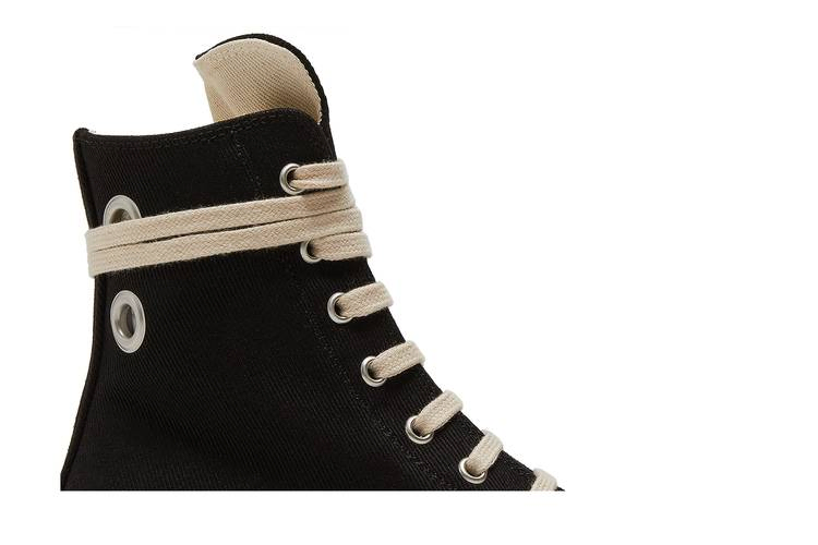 Кроссовки Rick Owens Wmns EDFU DRKSHDW Cotton Denim High 'Black Milk'