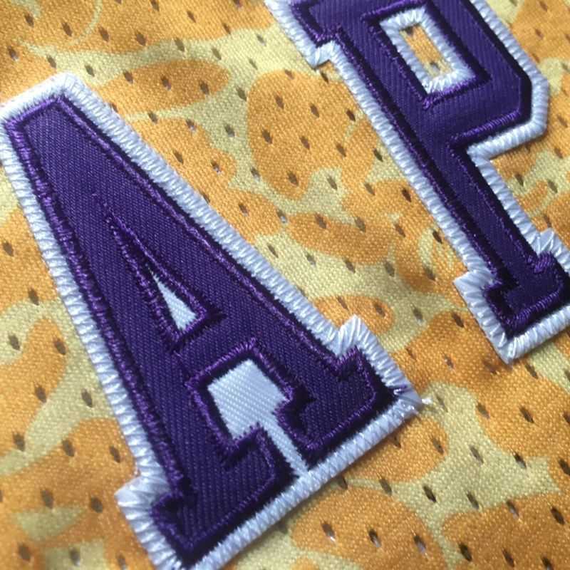 Баскетбольная джерси Bape x Mitchell & Ness Lakers ABC Basketball Yellow