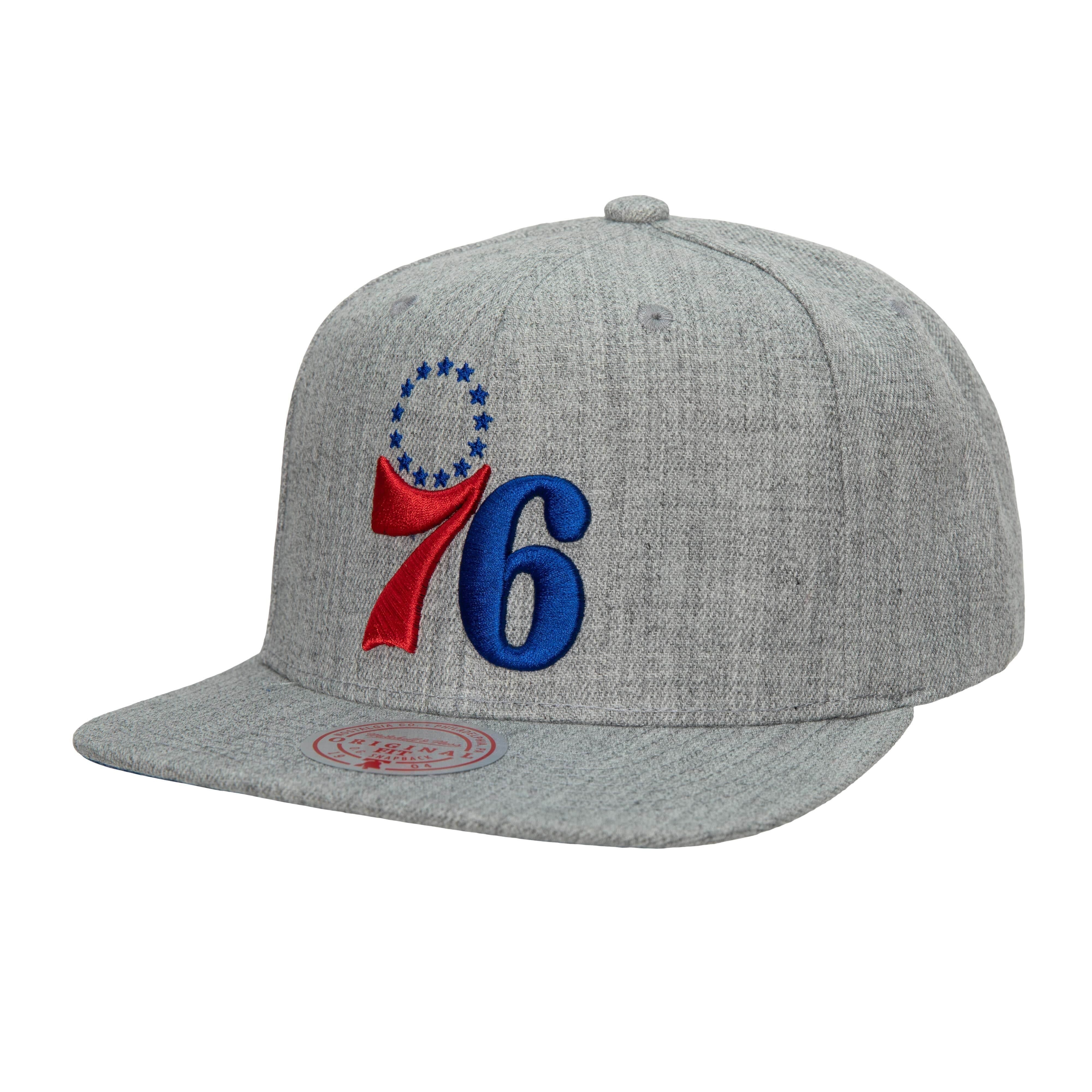 Бейсболка Mitchell & Ness Team Heather 2.0 Snapback Philadelphia 76ers