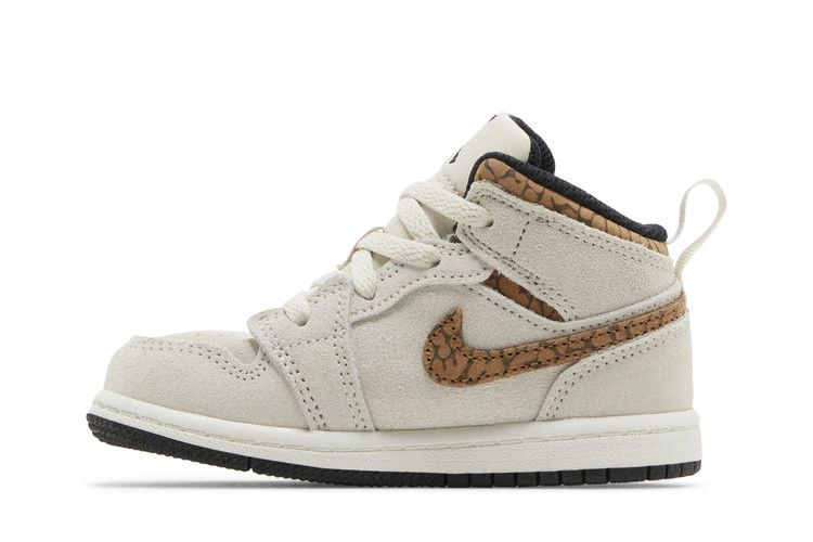 Кроссовки Air Jordan 1 Mid SE TD 'Brown Elephant'