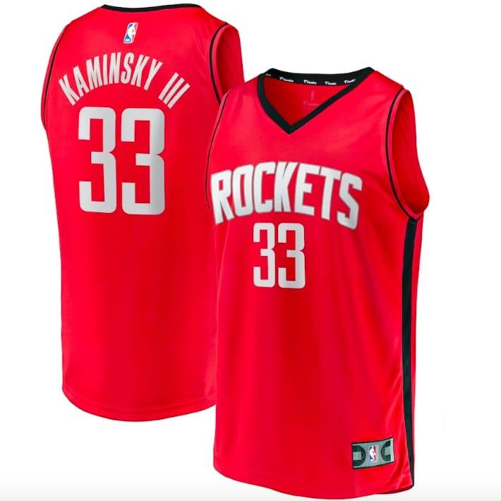Баскетбольная джерси Houston Rockets #33 Frank Kaminsky III Fast Break Icon Red Jersey