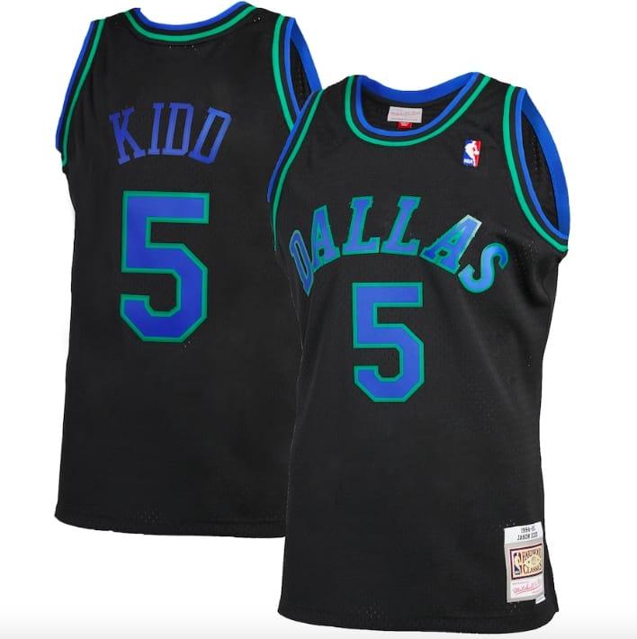 Баскетбольная джерси 1994-95 Dallas Mavericks #5 Jason Kidd Mitchell & Ness Reload 2.0 Black Jersey