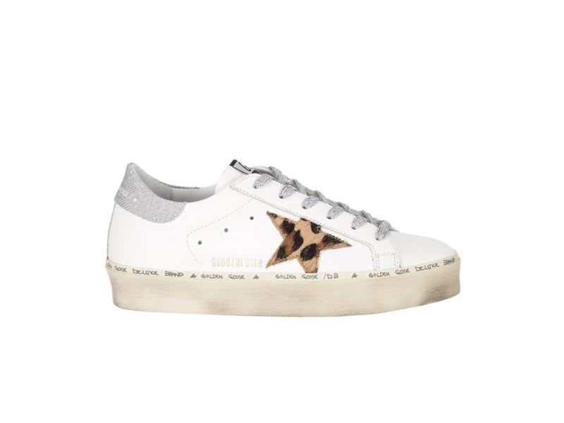 Кроссовки Golden Goose Wmns Hi Star White Leopard
