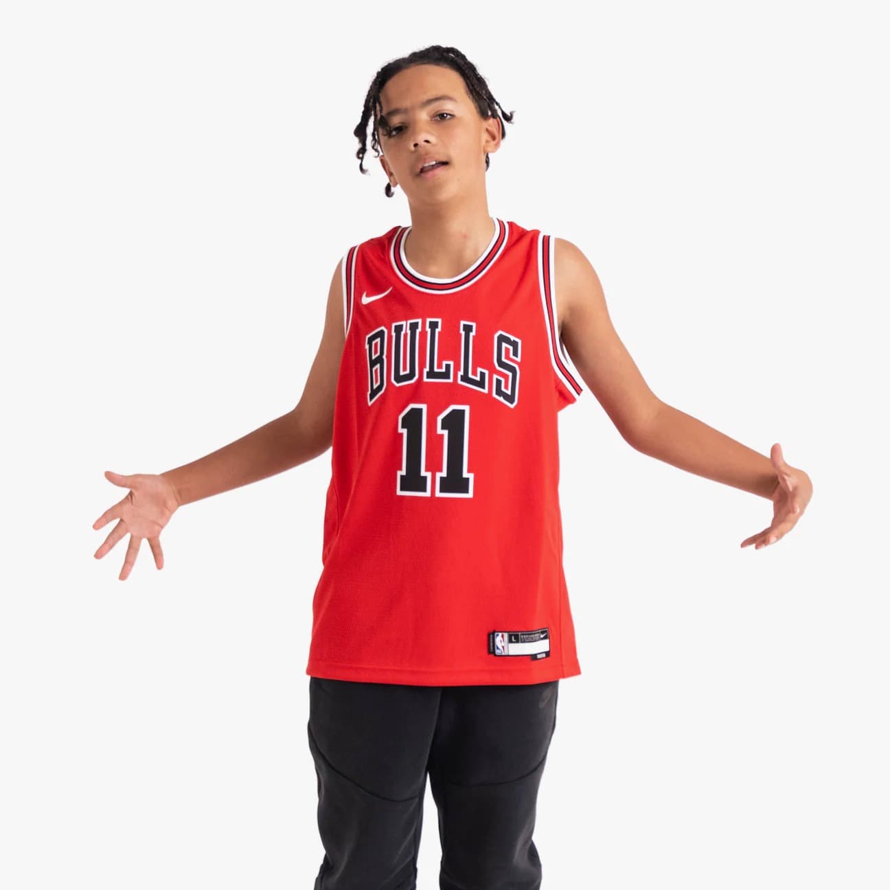 Баскетбольная джерси 2022-23 Chicago Bulls DeMar DeRozan #11 Youth Swingman Icon Edition Red Jersey