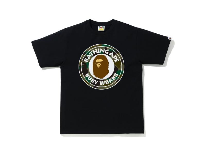 Футболка BAPE 1st Camo Busy Works Tee (SS21) Black/Green