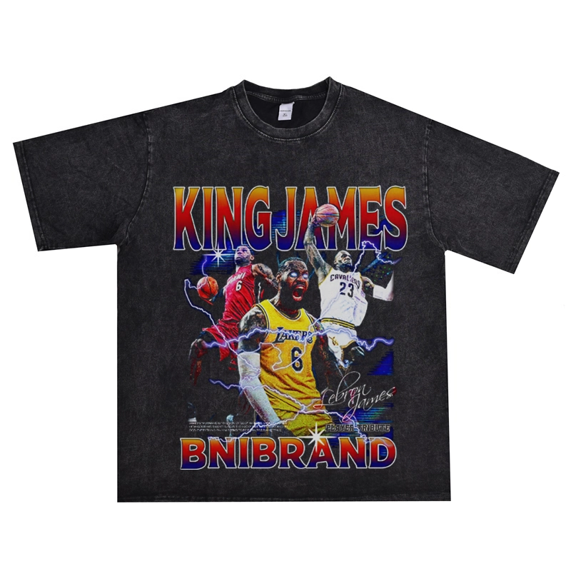 Футболка Vintage Washed LeBron James Basketball T-Shirt