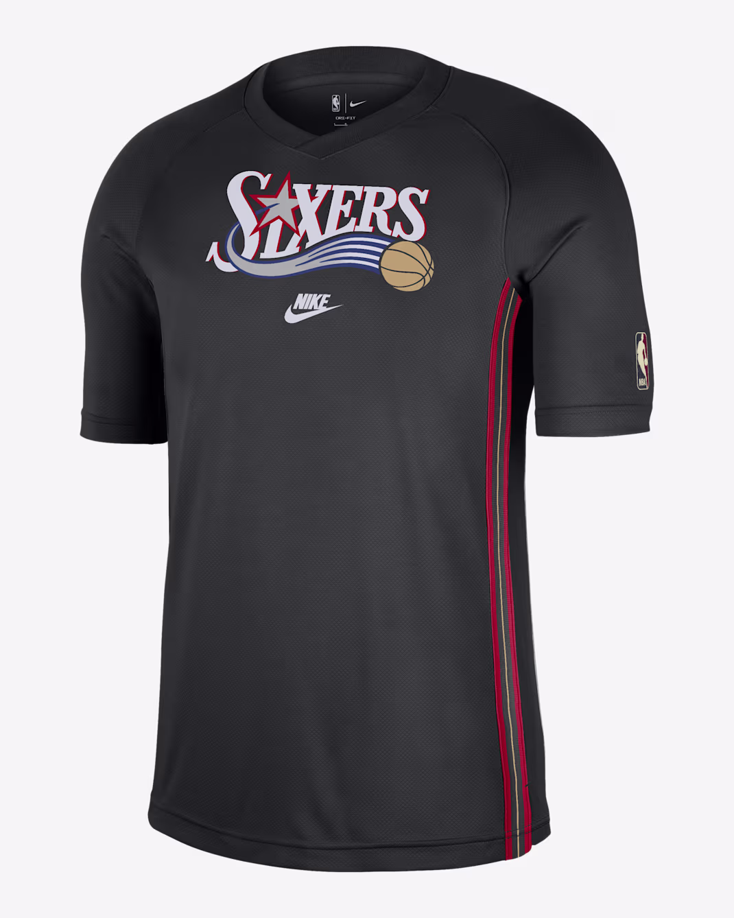 Мужская тренировочная футболка Nike NBA Philadelphia 76ers 25-26 Hardwood Classics Black/White
