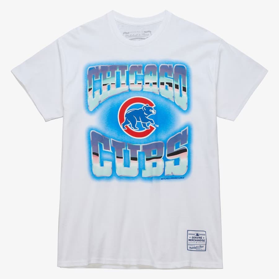 Футболка Mitchell & Ness White Chicago Cubs Stateside Pastel T-Shirt